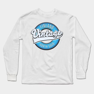 North Savo finland vintage style logo Long Sleeve T-Shirt